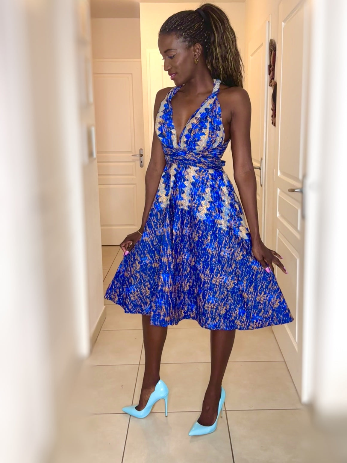 LA LILY BLEUE - Robe Patineuse
