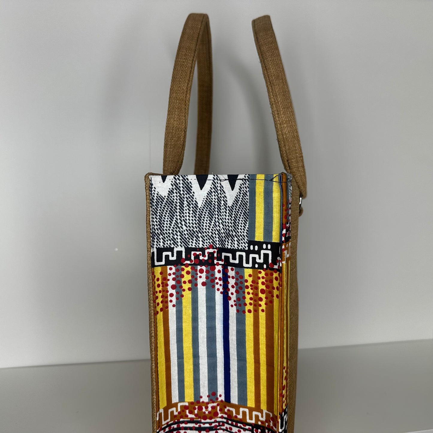 Sac à Main Rigide en Tissu Wax – Fait Main au Sénégal