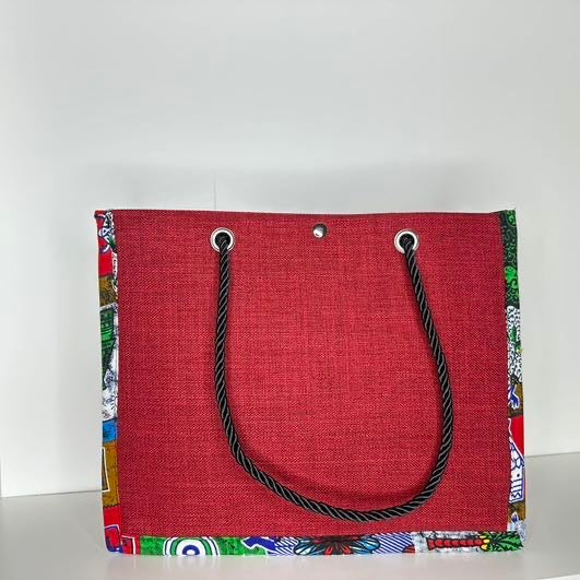 Sac à Main en Tissu Wax – Style Sac Cabas, Fait Main au Sénégal