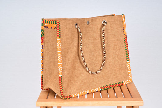 Sac à Main en Tissu Wax – Style Sac Cabas, Fait Main au Sénégal