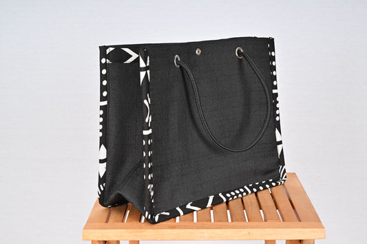 Sac à Main en Tissu Wax – Style Sac Cabas, Fait Main au Sénégal